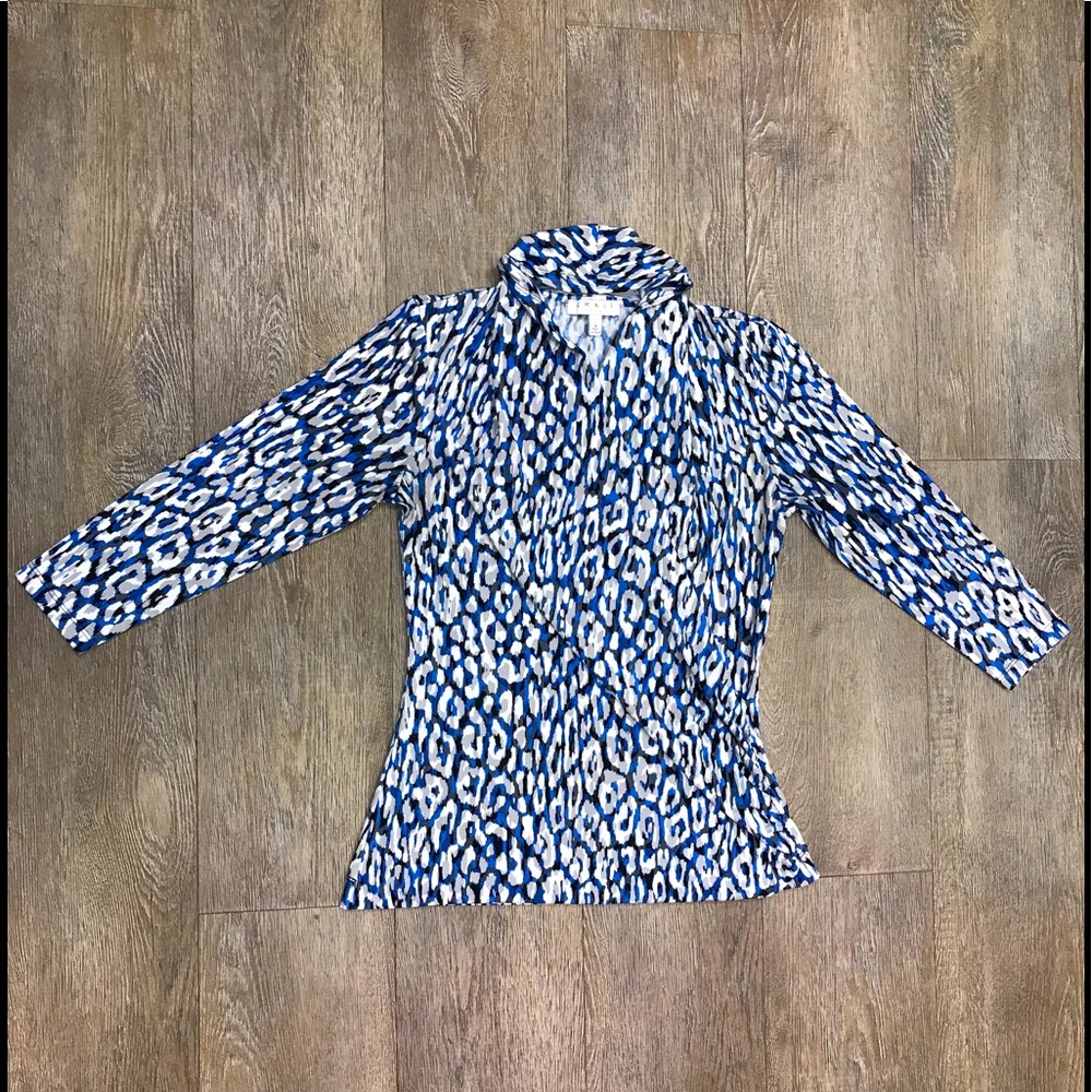 Leopard print wrap top